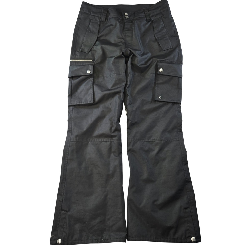 Holden Pants Mens 36x33 Black Snow Pants XL Nylon Lined Flat Front Cargo Pockets